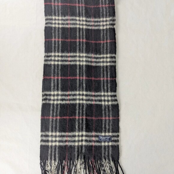 Authentic Pre-Owned Burberry's wool Scarf Black – Unisex Check – Premium Wrap. - Picture 4 of 7
